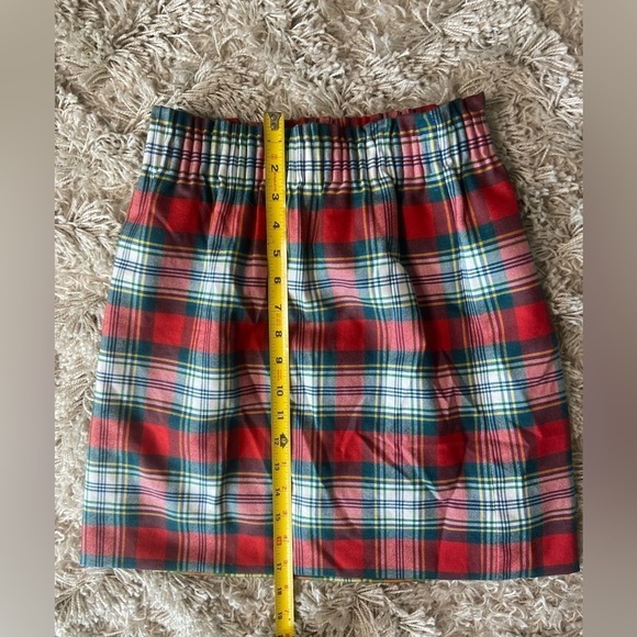 J. Crew Factory Wool Blend Classic Christmas Winter Holiday Plaid Print Size 00 - Picture 2 of 7